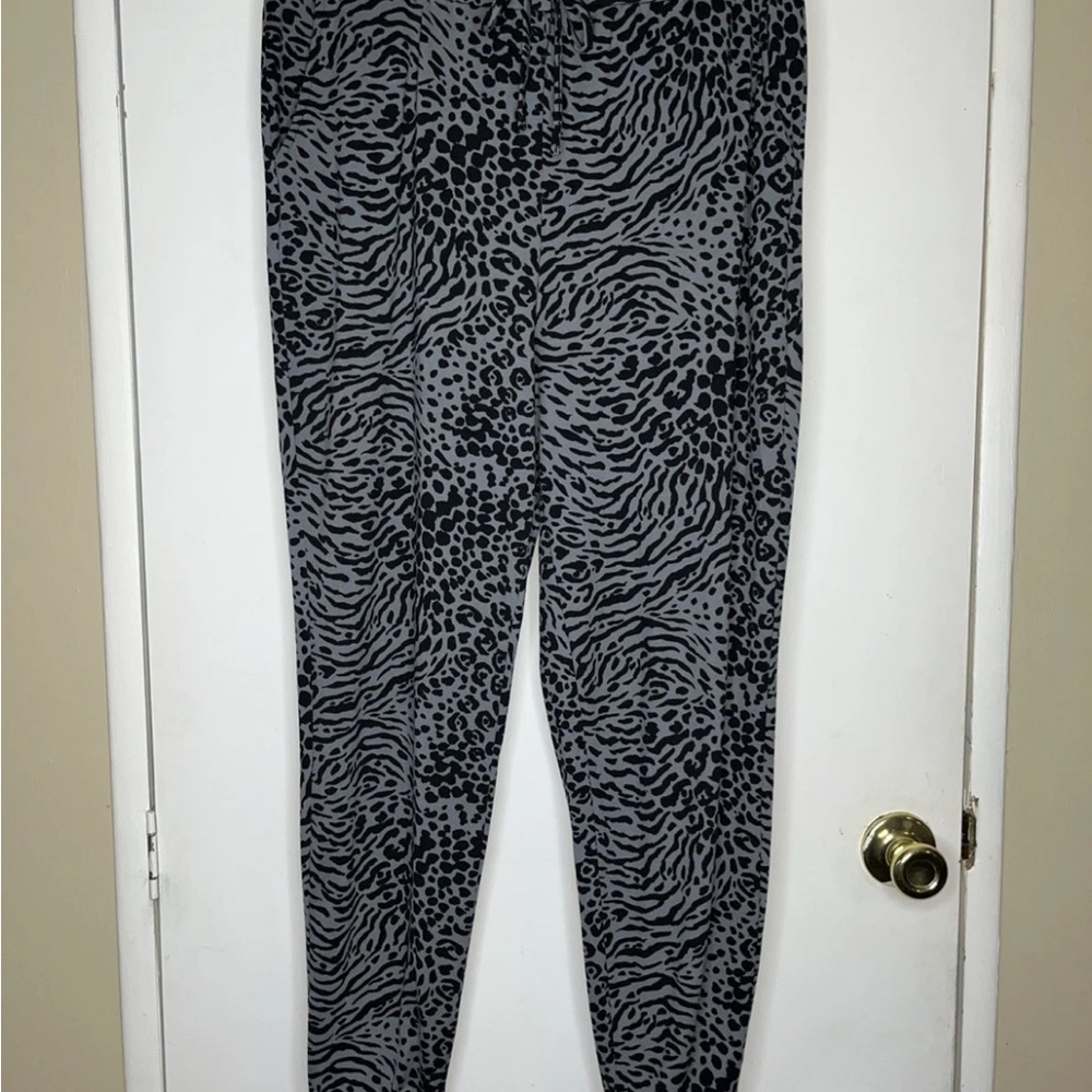 Gray Animal Print Leggings